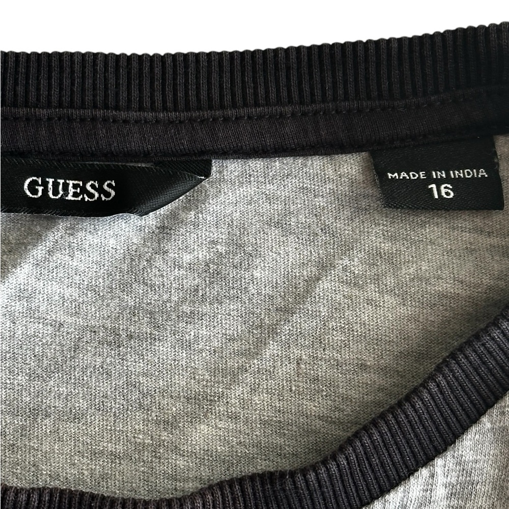 Guess BOYS GRAY STRIPED LOS ANGELES SHORT SLEEVE T-SHIRT SZ 16 - Picture 4 of 11